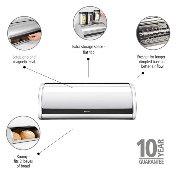 Stalowy chlebak Roll Top – Brabantia
