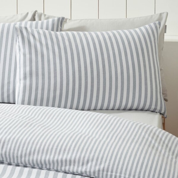 Szara flanelowa pościel dwuosobowa 200x200 cm Stripe – Catherine Lansfield