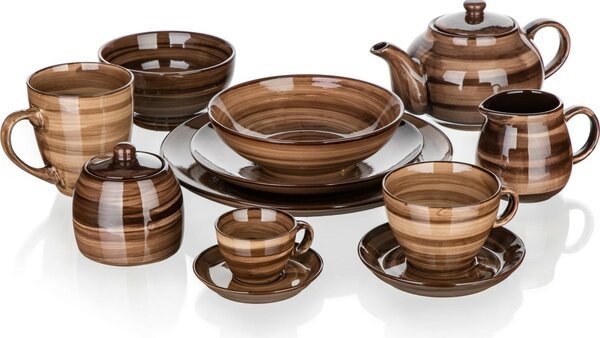 Banquet Zestaw 6 talerzy głębokich Palas 18 cm, brązowy