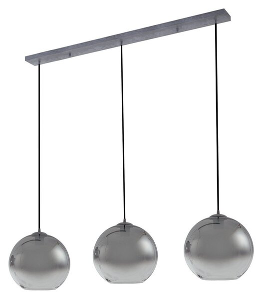 Lampa Wisząca Lucande, Brillar, ściemnialny, szary, salon, szkło, nowoczesny