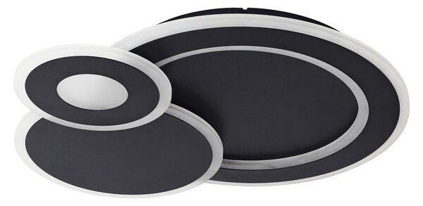 Lampa Sufitowa Lindby, Briar, ściemnialny, czarny, salon, tworzywo sztuczne, nowoczesny