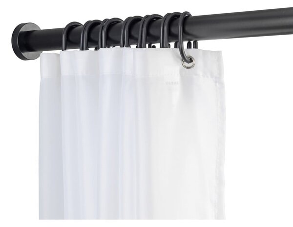 Czarny drążek teleskopowy do łazienki Wenko Luz, dł. 70-115 cm