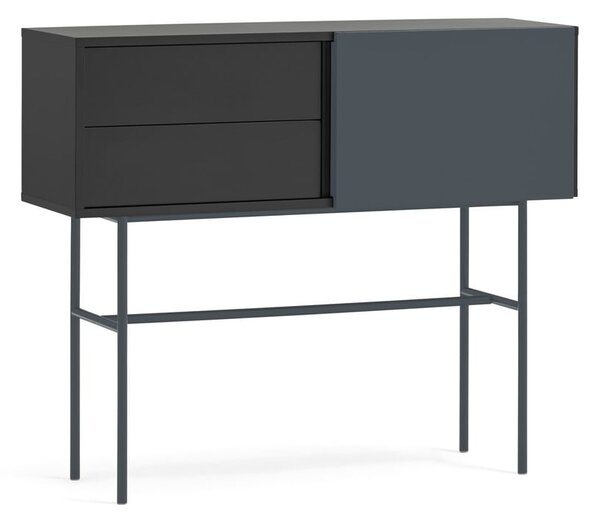 Czarno-antracytowa konsola 35x110 cm Nube – Teulat