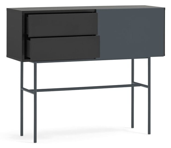 Czarno-antracytowa konsola 35x110 cm Nube – Teulat