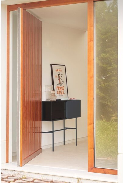 Czarno-antracytowa konsola 35x110 cm Nube – Teulat