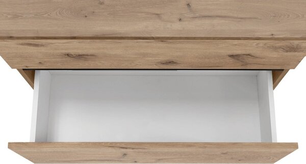 Szafka pod umywalkę w dekorze dębu 80x55 cm Wisla – Støraa