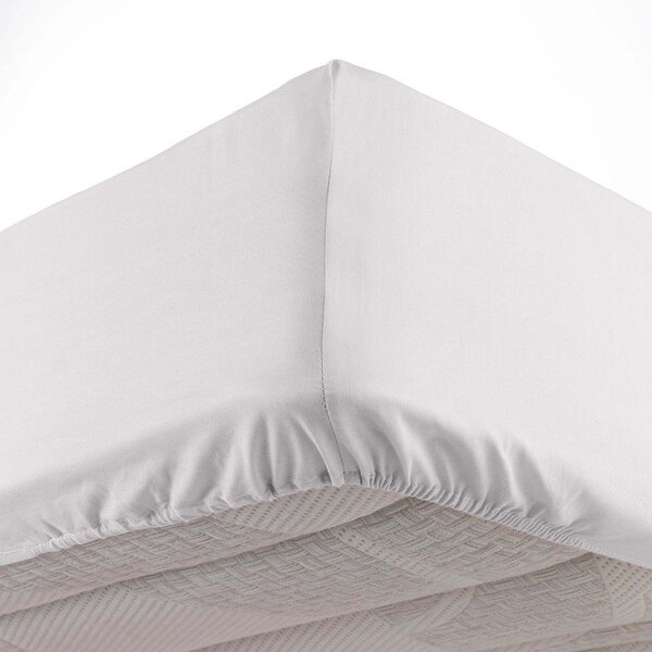 Białe prześcieradło z mikrowłókna z gumką 140x190 cm Oscar – douceur d'intérieur
