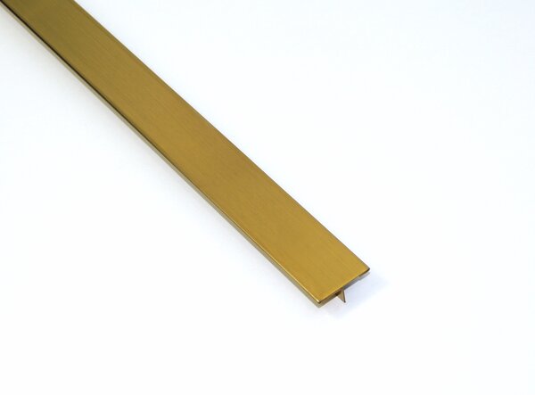 Listwa stalowa T-kształtna złota matowa 2x270cm TGB206