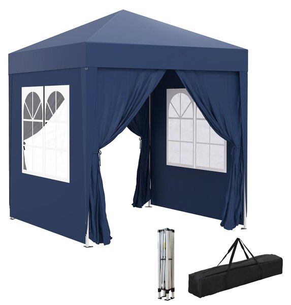 Altana Outsunny z 4 cianami bocznymi i torb transportow, wodoodporna, 2 x 2 m, niebieska