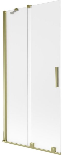 Mexen Velar parawan nawannowy 2-skrzydłowy rozsuwany 95 x 150 cm, szron, złoty - 896-095-000-31-50