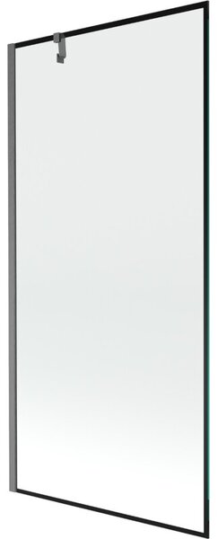 Mexen Next parawan nawannowy 1-skrzydłowy 90 x 150 cm, czarna ramka, gun gray szczotkowany - 895-090-000-00-70-66