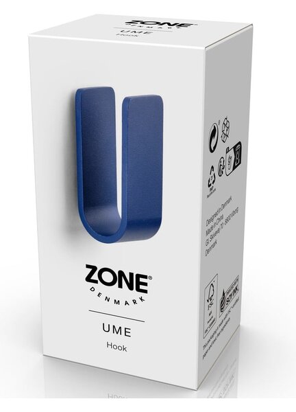 Niebieski metalowy haczyk ścienny Ume – Zone