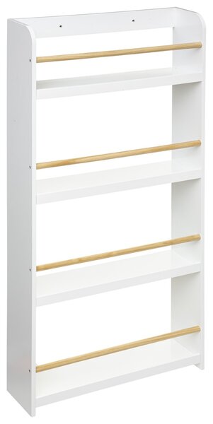 Regał na książki dla dzieci, 4 poziomy, 55 x 15 x 112 cm
