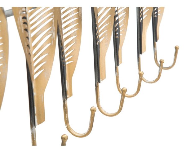 Metalowy wieszak ścienny w kolorze złota Long Leaf – Mauro Ferretti
