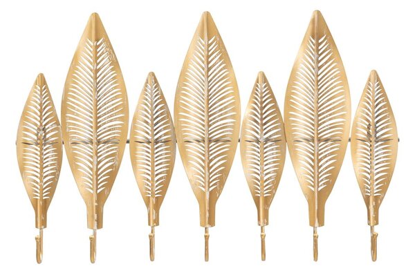Metalowy wieszak ścienny w kolorze złota Long Leaf – Mauro Ferretti