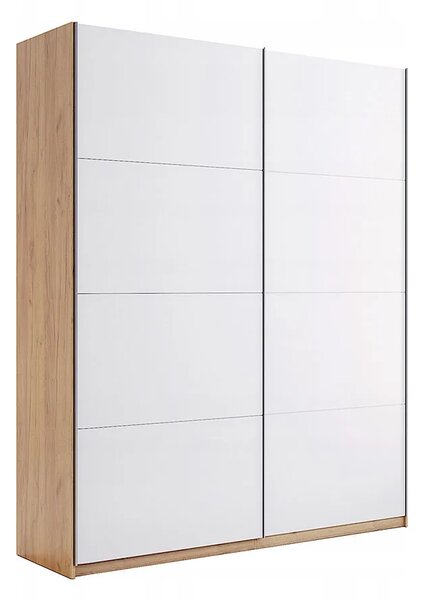 Nowoczesna szafa przesuwna dąb craft + biały N9-P10