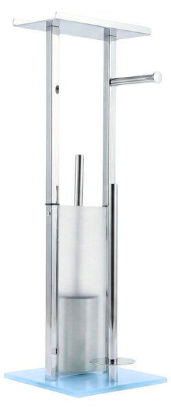 Stojak na papier toaletowy i szczotkę do WC z półką na telefon HYLLA, 65 cm