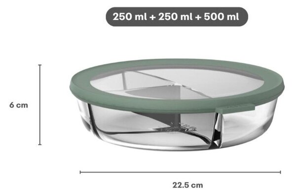 Lunchbox z podziałką Cirqula – Mepal