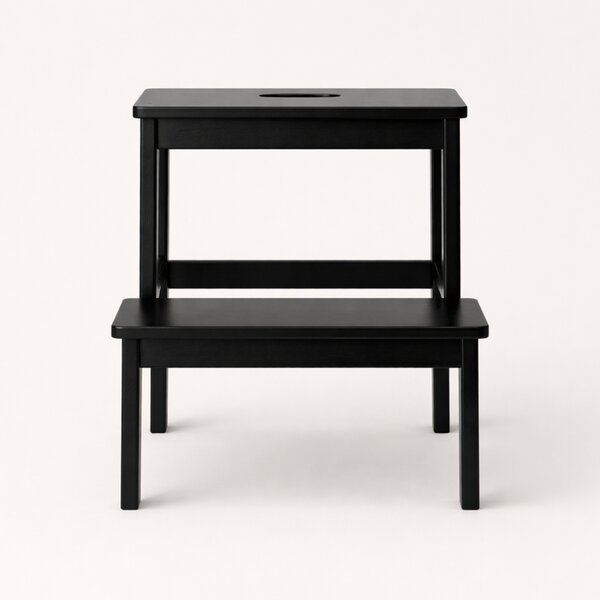 Bambusowy taboret ze schodkiem KROK, wys. 46 cm