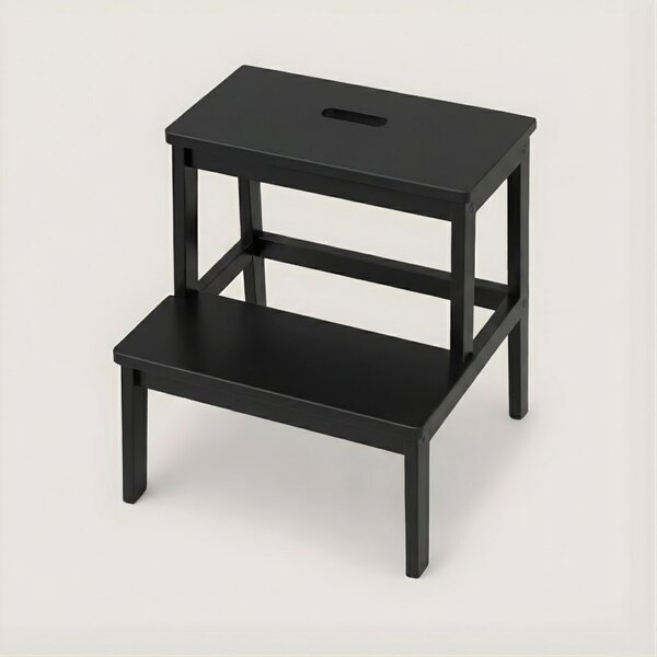 Bambusowy taboret ze schodkiem KROK, wys. 46 cm