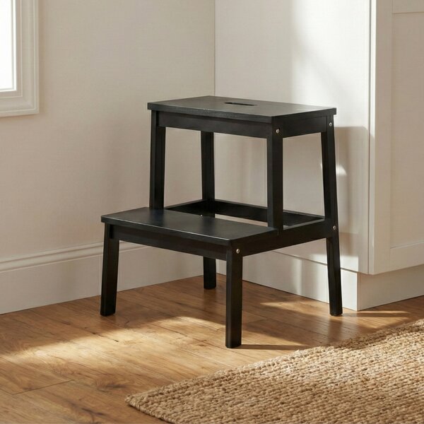 Bambusowy taboret ze schodkiem KROK, wys. 46 cm