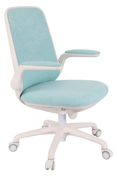 Krzesło biurowe obrotowe Easy White Miętowe, dla dziecka