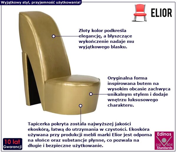 Fotel w kształcie buta na obcasie W6-B37