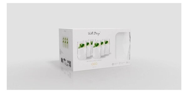 Szklanki zestaw ze szkła borokrzemowego 6 szt. 400 ml Geo – Vialli Design