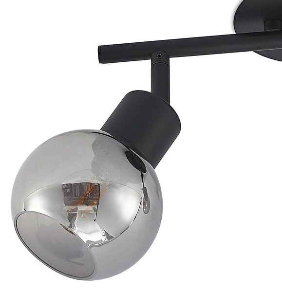 Lindby Eridia Reflektor sufitowy, czarny, 2-punktowa. Lindby, możliwość ściemniania, czarny, salon / jadalnia, metal, nowoczesny