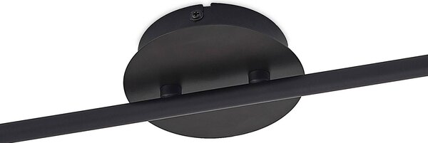 Lindby Eridia spot sufitowy czarny, 6-pkt., długi Lindby, możliwość ściemniania, czarny, salon / jadalnia, metal, nowoczesny