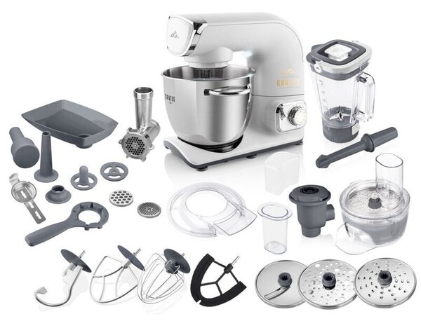 Robot kuchenny planetarny ETA Gratus Max Evo 102890061 z rozdrabniaczem, maszynką do mięsa i blenderem kielichowym