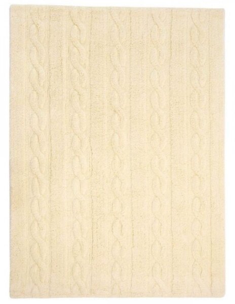 Dywan bawełniany TRENZAS Soft Vanilla Small 80x120 cm