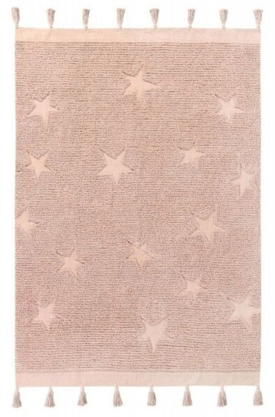 Różowy dywan dziecięcy w gwiazdki HIPPY STARS Vintage Nude
