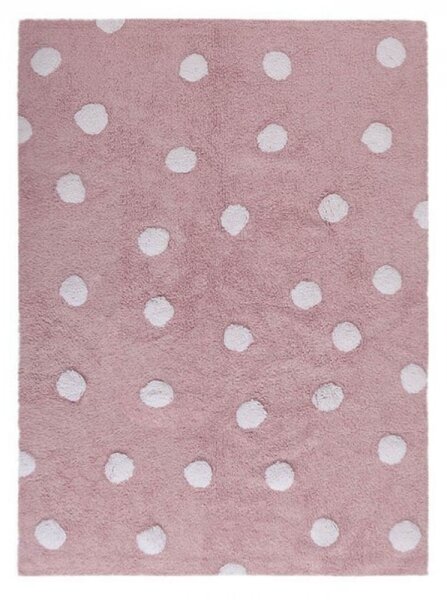 Różowy dywan dziecięcy w kropki TOPOS Rosa/Pink 120x160cm