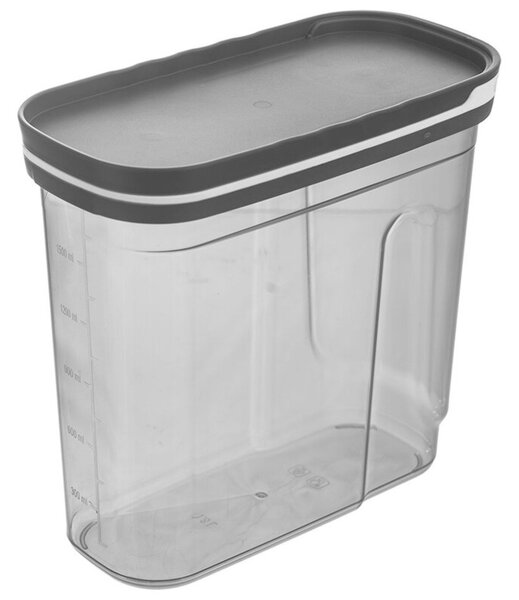 Pojemnik na produkty sypkie z dozownikiem szary GREY 1,8 l