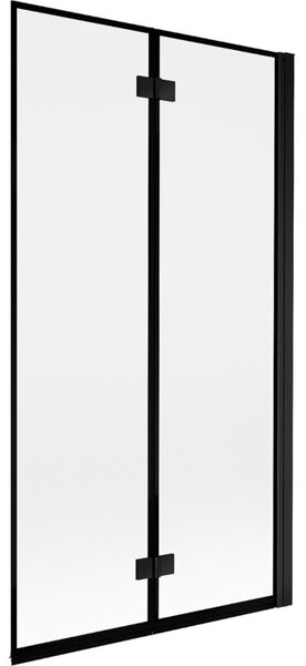 Mexen Mist parawan nawannowy 2-skrzydłowy prawy 100 x 150 cm, czarna ramka, czarny - 8A9-100-002-70-70-P