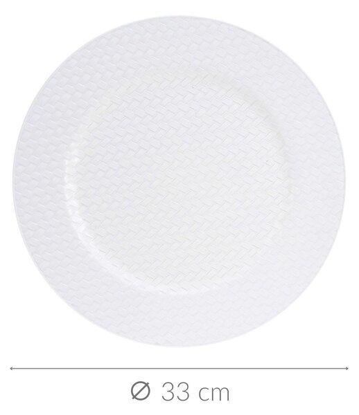 Talerz świąteczny z plecionką, Ø 33 cm