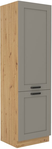 Wysoka szafka kuchenna słupek LUNA 60 DK-210 2F Gliniasty Szary/Dąb Artisan
