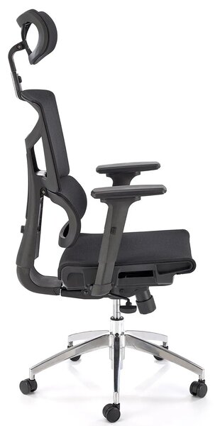 Czarny ergonomiczny obrotowy fotel z mechanizmem synchronicznym L6-R23