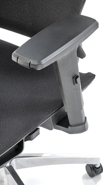 Czarny ergonomiczny obrotowy fotel z mechanizmem synchronicznym L6-R23