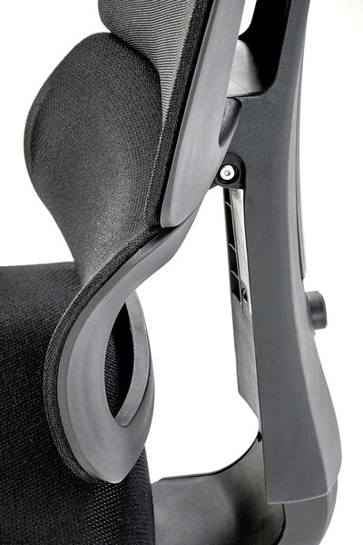 Czarny ergonomiczny obrotowy fotel z mechanizmem synchronicznym L6-R23