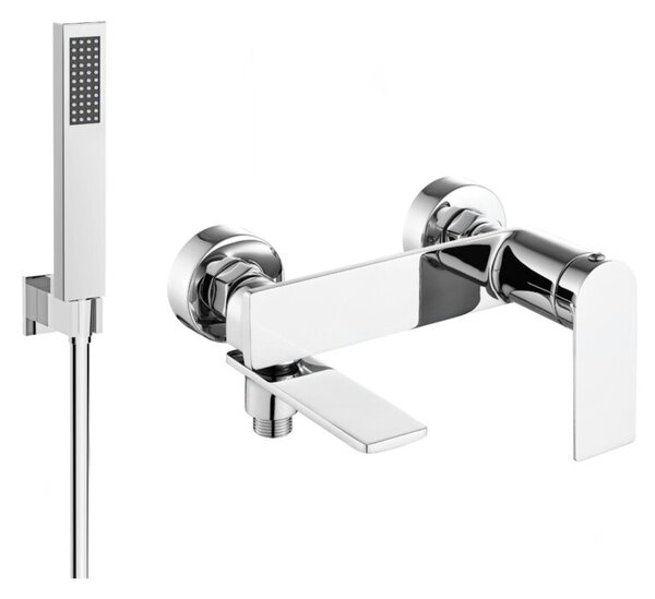Mexen Zero R02 bateria wannowa z zestawem prysznicowym, chrom - 7113R02-00