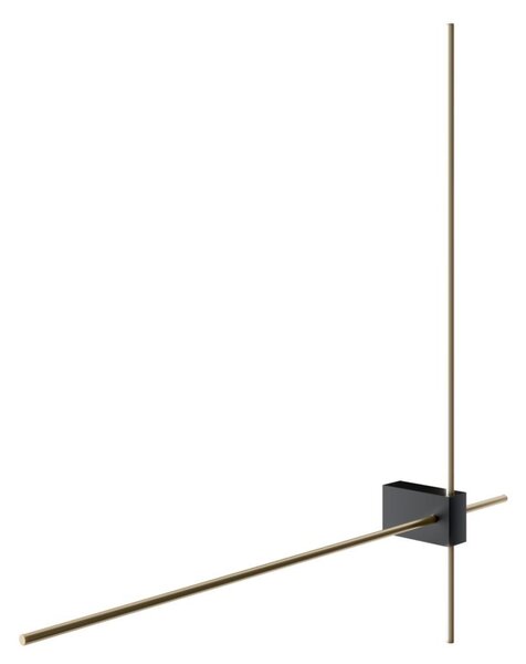 Designerski kinkiet Pars - LED, czeń i złoto