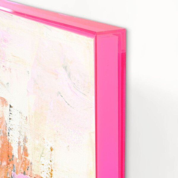 Obraz drukowany z ręcznie malowanymi elementami na płótnie z ramą w zestawie 102x102 cm New Age Pink – Malerifabrikken