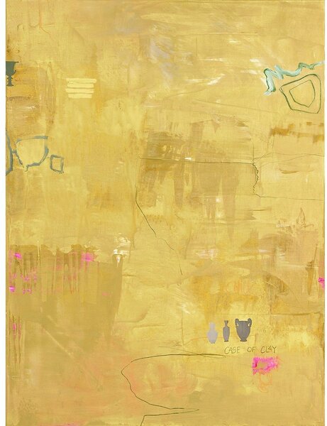 Ręcznie malowany obraz na płótnie 88x118 cm Yellow Petite – Malerifabrikken