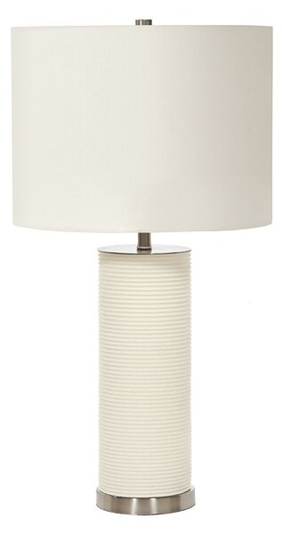 Elegancka lampa stołowa Ripple - biały abażur