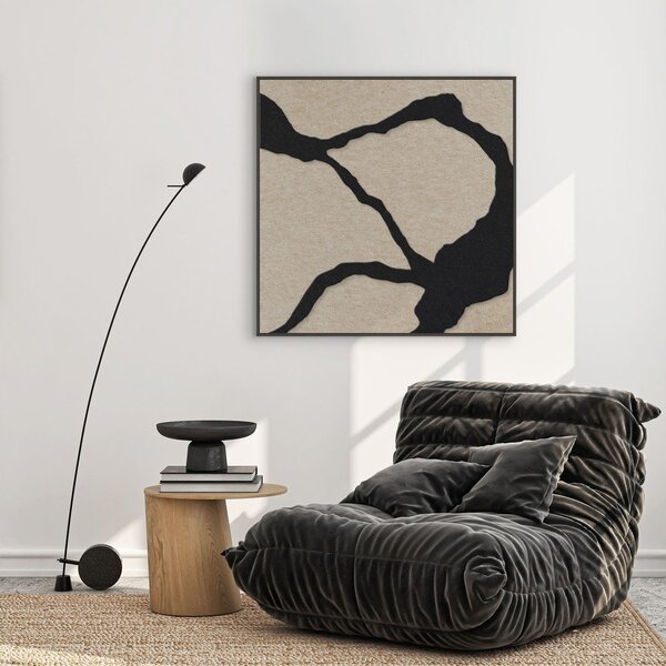 Obraz akustyczny 3D z ramą w zestawie 102x102 cm Quiet Friction 1 – Malerifabrikken