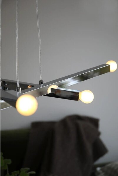 Metalowa lampa wisząca w kolorze srebra Stack – Markslöjd
