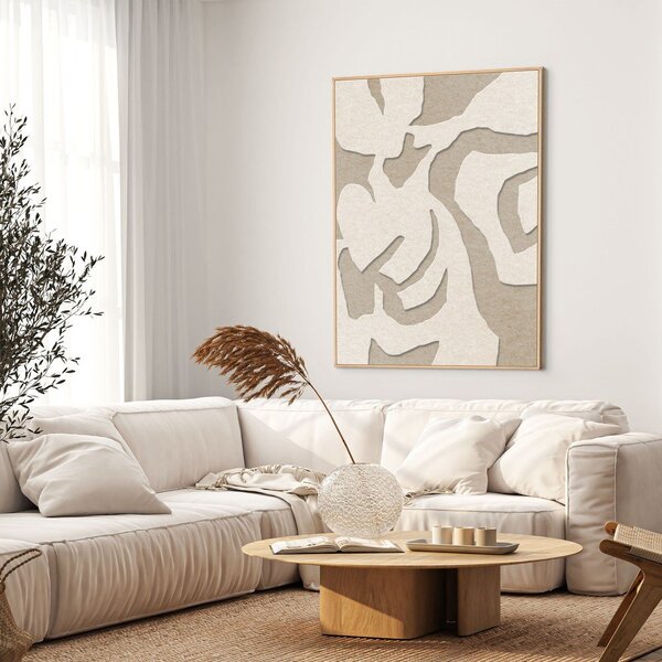 Obraz akustyczny 3D z ramą w zestawie 90x120 cm Soft Embrace 1 – Malerifabrikken