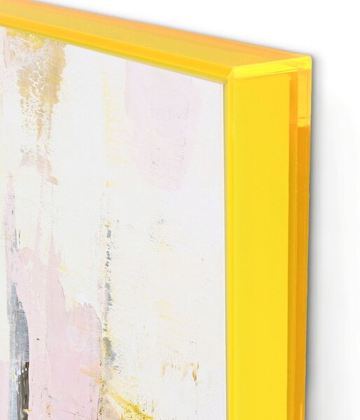 Obrazy drukowane z ręcznie malowanymi elementami na płótnie z ramą w zestawie 2 szt. 41,5x41,5 cm New Age Yellow – Malerifabrikken